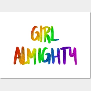 Girl almighty rainbow 1 Posters and Art